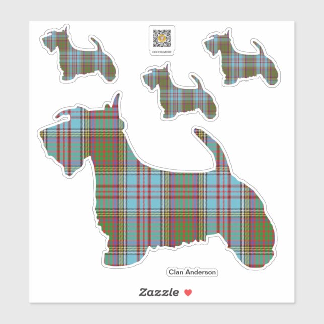 Clan Anderson Scottie Sticker (Sheet)