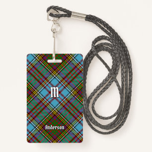 Clan Anderson Tartan Badge ID Badge