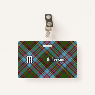 Clan Anderson Tartan Badge ID Badge