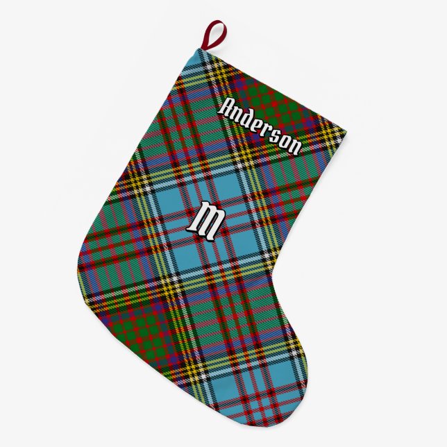 Clan Anderson Tartan Christmas Stocking (Front (Hanging))