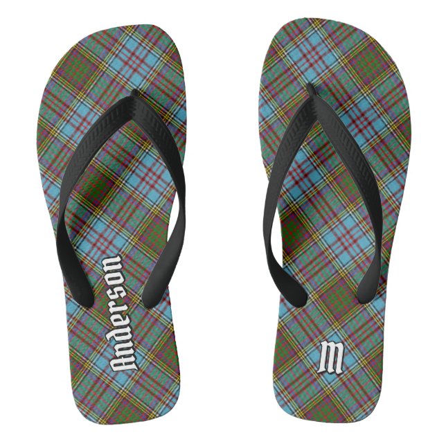 Clan Anderson Tartan Flip Flops (Footbed)