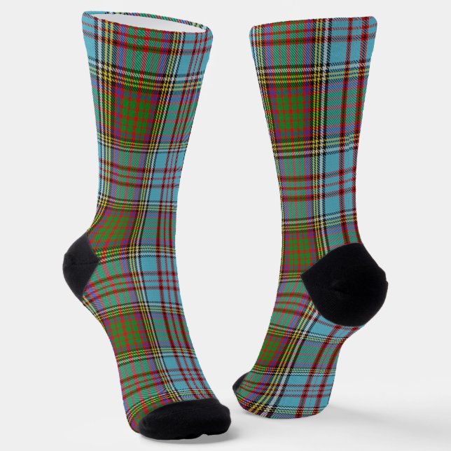 Clan Anderson Tartan Socks (Angled)