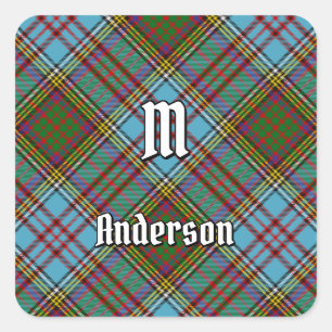Clan Anderson Tartan Square Sticker