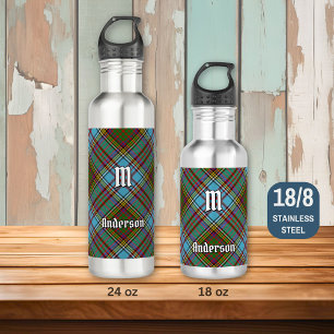 Clan Anderson Tartan Stainless Steel Water Bottle