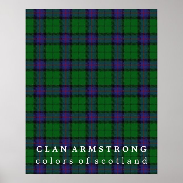 Clan Armstrong Colours of Scotland Tartan Poster (Front)