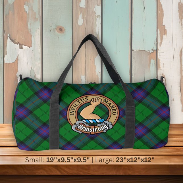 Clan Armstrong Crest over Tartan Duffle Bag (Creator Uploaded)