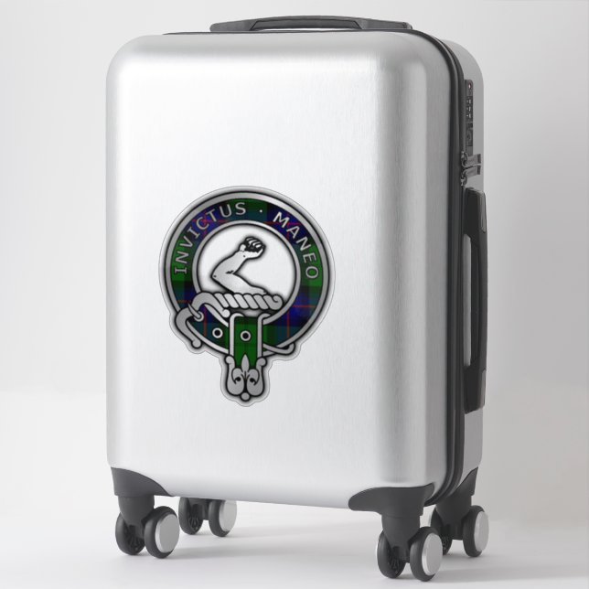 Clan Armstrong Tartan Crest Sticker (Suitcase)