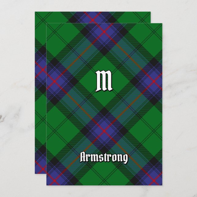 Clan Armstrong Tartan Invitation (Front/Back)
