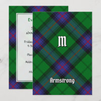 Clan Armstrong Tartan Invitation