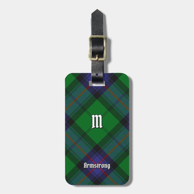 Clan Armstrong Tartan Luggage Tag (Front Vertical)
