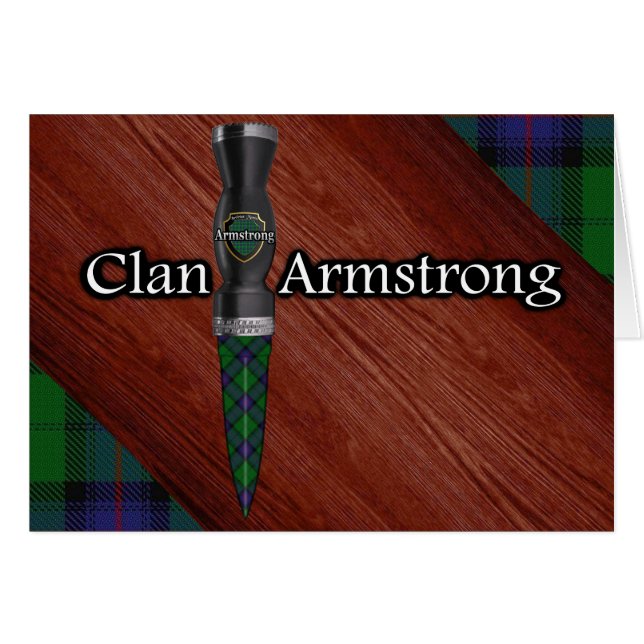 Clan Armstrong Tartan Sgian Dubh Blade (Front Horizontal)