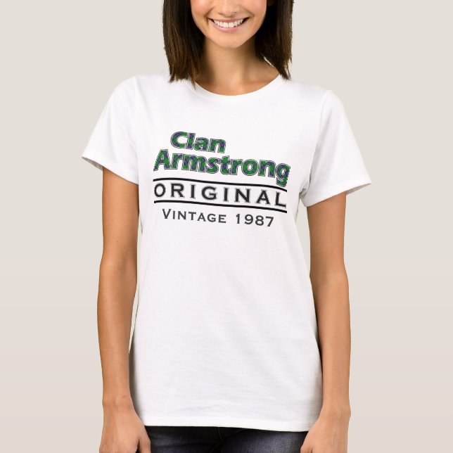 Clan Armstrong Vintage Customise Your Birthyear T-Shirt (Front)