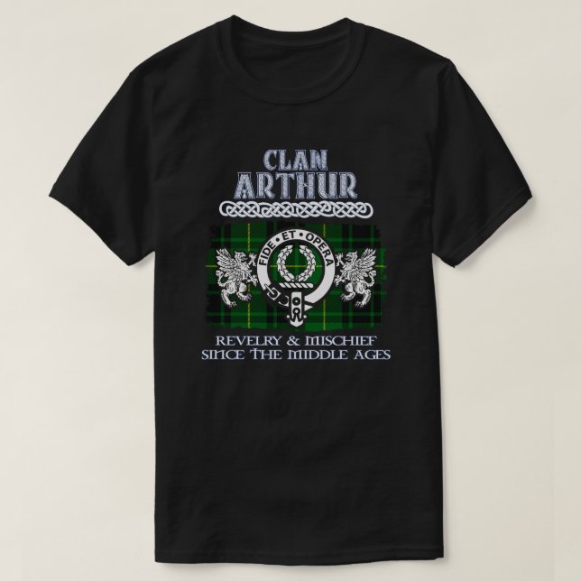 Clan Arthur crest Scottish clans Scottish surname T-Shirt (Design Front)