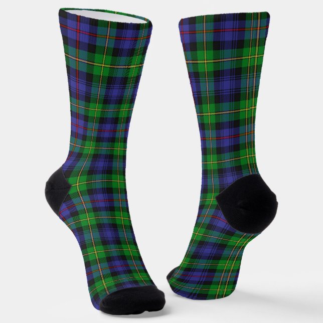 Clan Baillie Tartan  Socks (Angled)