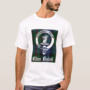 Clan Baird Crest Badge & Tartan T-Shirt