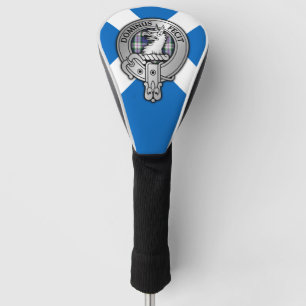 Clan Baird Crest & Dress Tartan on Saltire Golf Head Cover