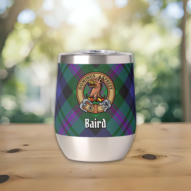 Clan Baird Crest over Tartan (Creator Uploaded)