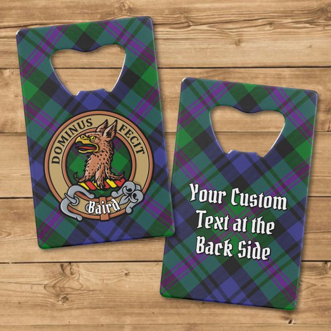 Clan Baird Crest over Tartan (Creator Uploaded)
