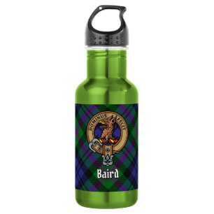 Clan Baird Crest over Tartan 532 Ml Water Bottle