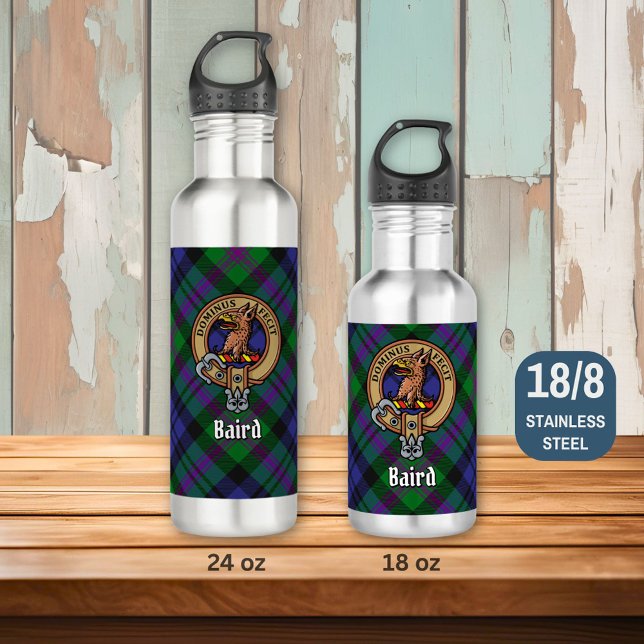 Clan Baird Crest over Tartan 710 Ml Water Bottle (Creator Uploaded)