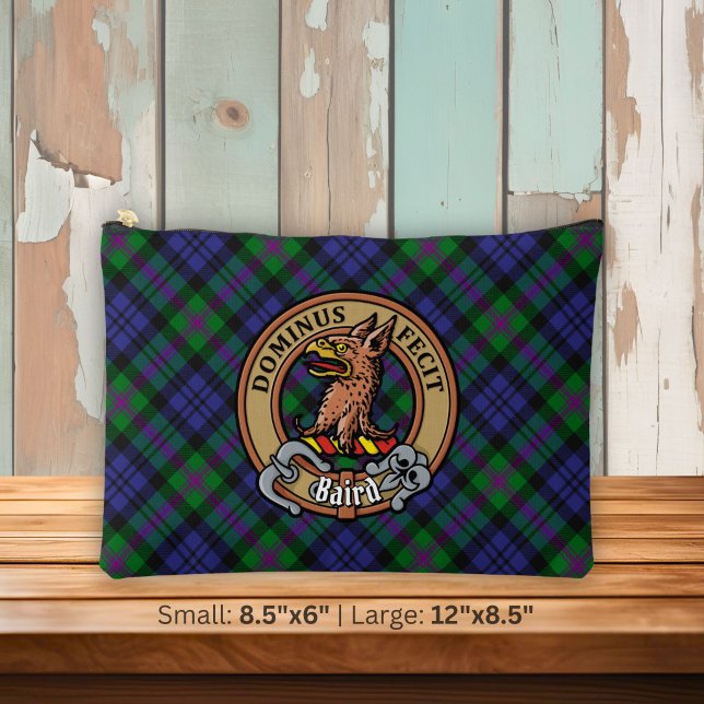 Clan Baird Crest over Tartan Accessory Pouch (Creator Uploaded)