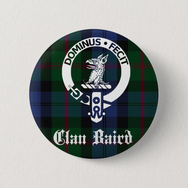 Clan Baird Crest Tartan 6 Cm Round Badge (Front)