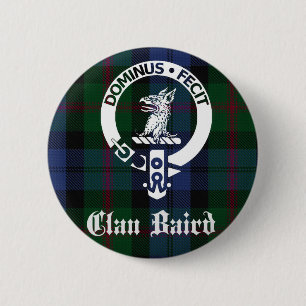 Clan Baird Crest Tartan 6 Cm Round Badge