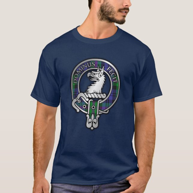Clan Baird Crest & Tartan T-Shirt (Front)