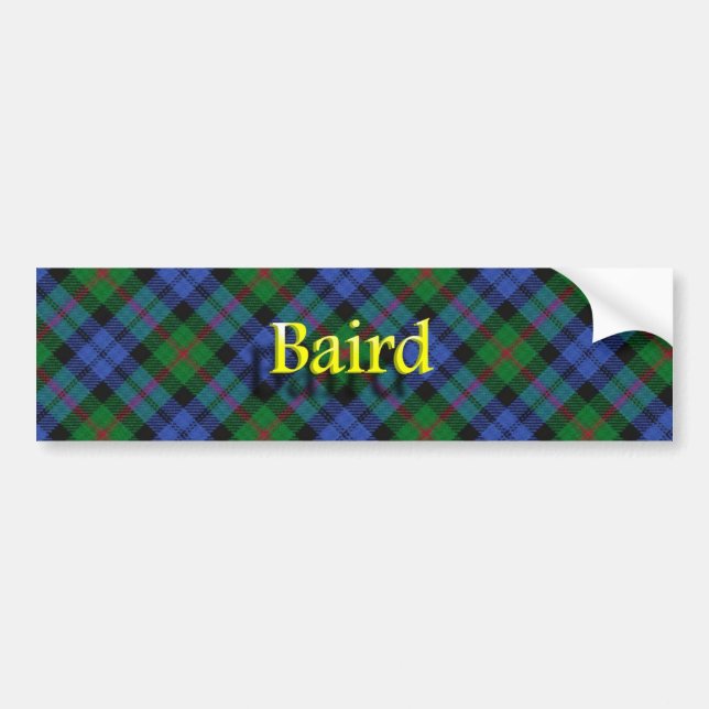 Clan Baird Scottish Tartan Bumper Sticker (Front)