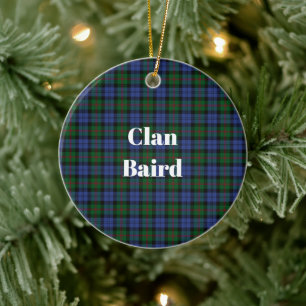 Clan Baird Tartan Ceramic Tree Decoration