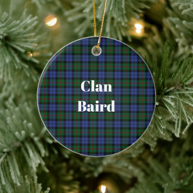 Clan Baird Tartan Ceramic Tree Decoration (Tree)