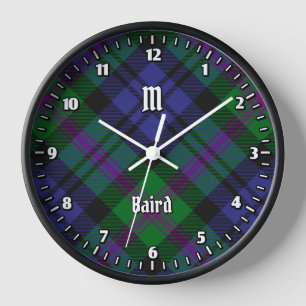 Clan Baird Tartan Clock