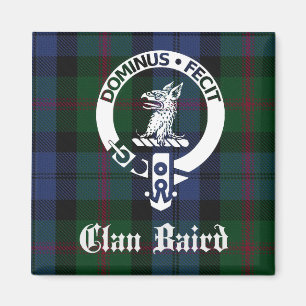 Clan Baird Tartan Crest Magnet