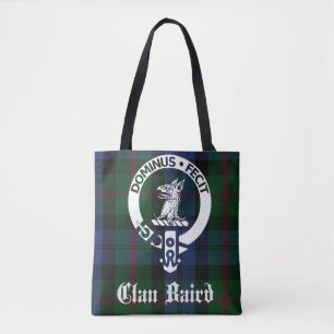 Clan Baird Tartan Crest Tote Bag