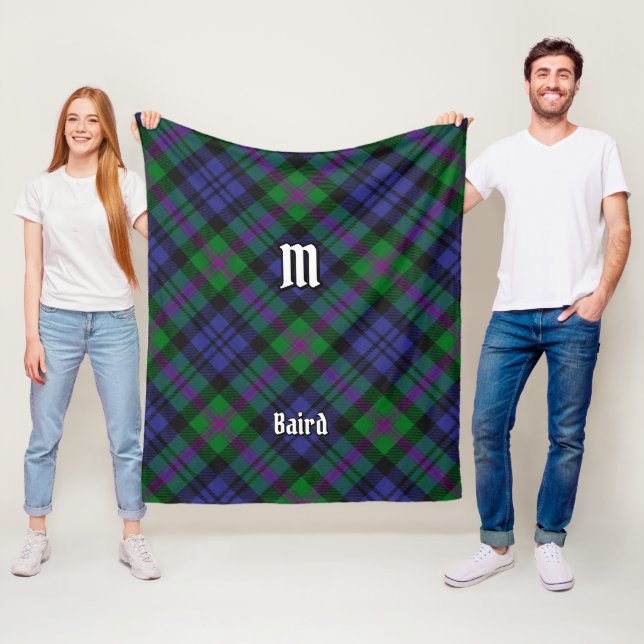 Clan Baird Tartan Fleece Blanket (In Situ)