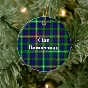 Clan Bannerman Tartan Ceramic Tree Decoration