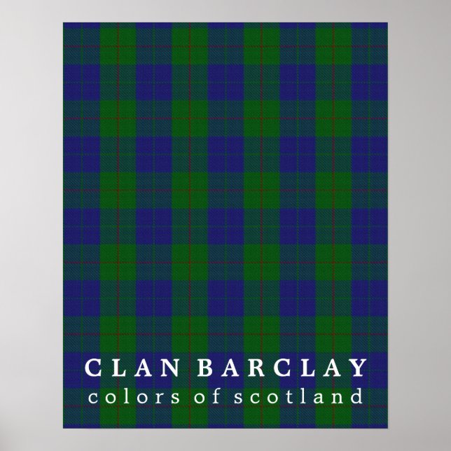 Clan Barclay Colors of Scotland Tartan Poster (Front)