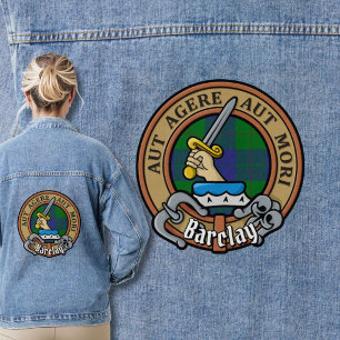 Clan Barclay Crest over Tartan Denim Jacket