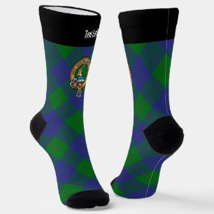 Clan Barclay Crest over Tartan Socks