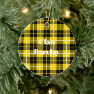 Clan Barclay Dress Modern Tartan Ceramic Tree Decoration