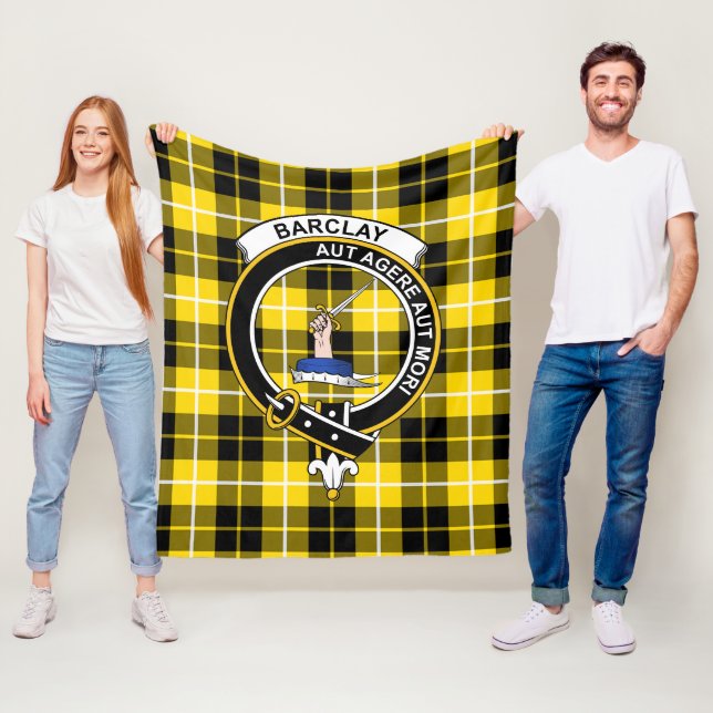 Clan Barclay Dress Modern Tartan Plaid Fleece Blanket (In Situ)