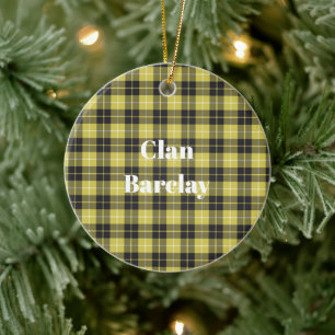 Clan Barclay Tartan Ceramic Tree Decoration