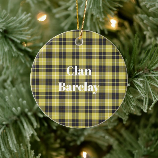 Clan Barclay Tartan Ceramic Tree Decoration (Tree)