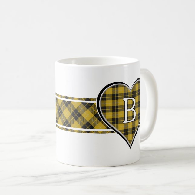 Clan Barclay Tartan Heart Coffee Mug (Front Right)