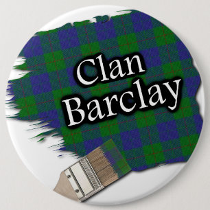 Clan Barclay Tartan Paint Brush 6 Cm Round Badge