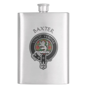 Clan Baxter Crest & Tartan Flask