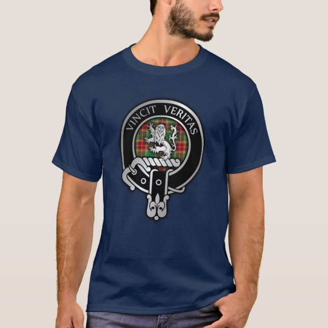 Clan Baxter Crest & Tartan T-Shirt (Front)