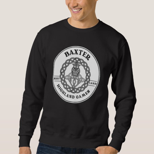Clan Baxter Scottish Thistle Highland Games Sweatshirt (Front)