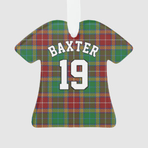 Clan Baxter Tartan Christmas Jersey Ornament