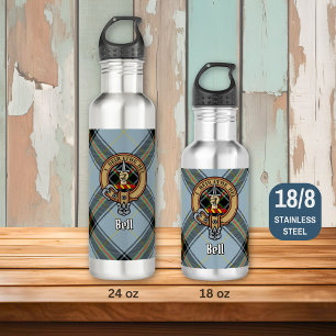 Clan Bell Crest over Tartan 710 Ml Water Bottle